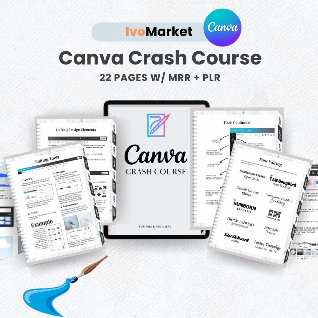 Canva Crash Course and Master Resell Rights (MRR) with Private Label Rights (PLR) Done For You ebook