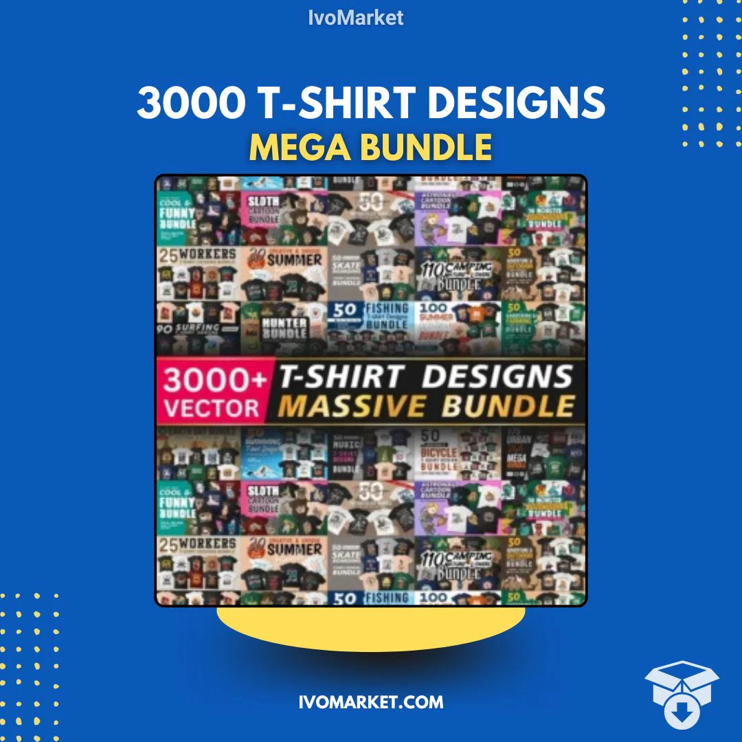 T-Shirt Design Bundle – 3000 T-Shirt Designs
