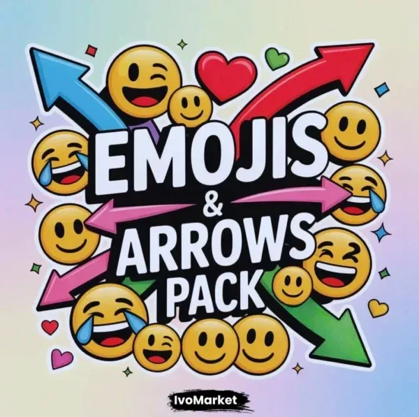 Emojis & Arrows Pack – 1,200+ Vector Icons