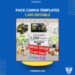 Pack Canva Templates 1,100 Editable