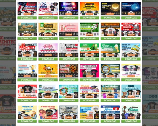 Super Pack 5200+ Editable T-Shirt Designs Mega Bundle | Instant Download - Image 4