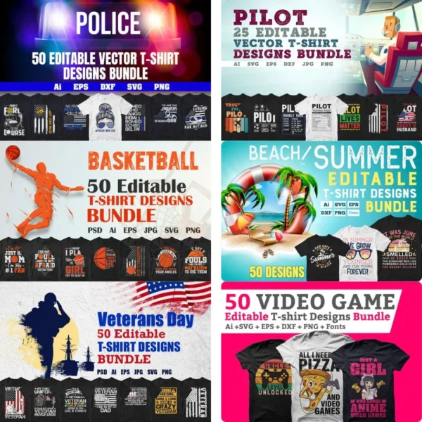 Super Pack 5200+ Editable T-Shirt Designs Mega Bundle | Instant Download - Image 2