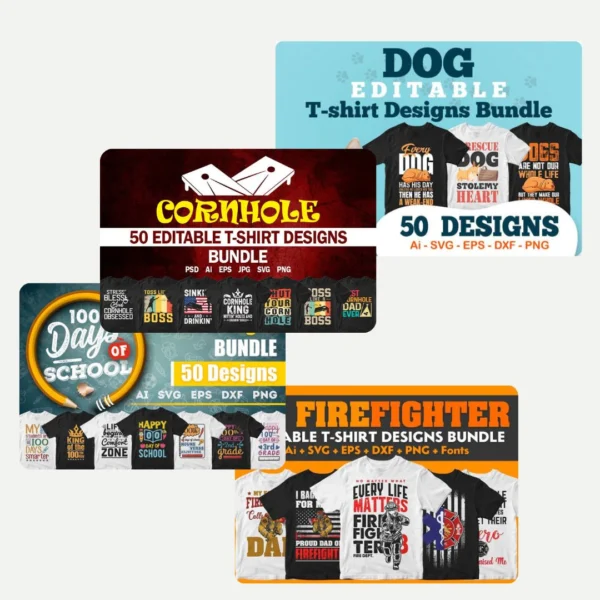 Super Pack 5200+ Editable T-Shirt Designs Mega Bundle | Instant Download - Image 3