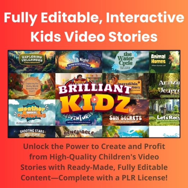 KIDS corner Fully Editable, Interactive Kids Video Stories