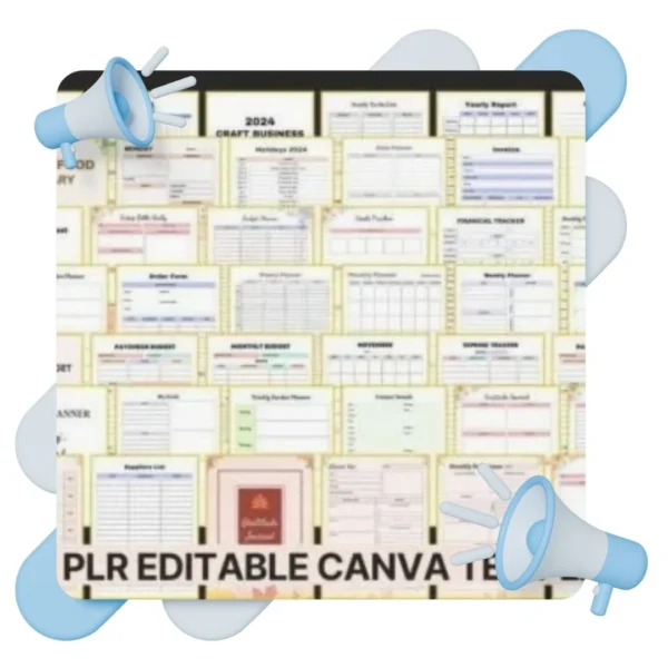 12,000+ Canva PLR Planner Templates with Resell Rights
