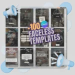 Faceless Canva Templates – 100 Aesthetic & Editable Minimalist Designs for Branding & Social Media