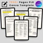 7550+ Pages PLR Canva Template Bundle with Master Resell Rights