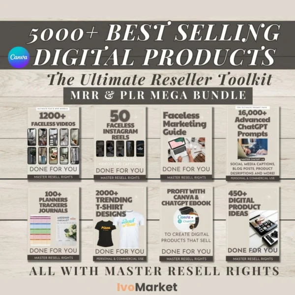 5000+ PLR Digital Product Bundle