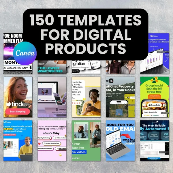 150 Canva Templates for Digital Products – Ready to Sell