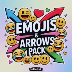 Emojis & Arrows Pack – 1,200+ Vector Icons