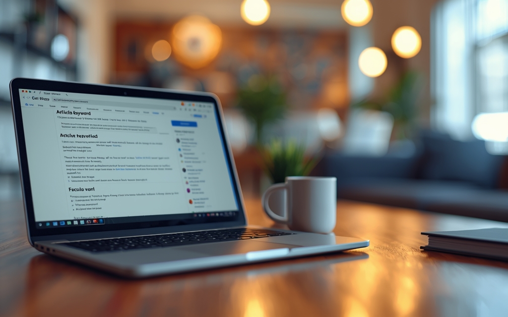 Digital entrepreneur workspace, laptop, and PLR products